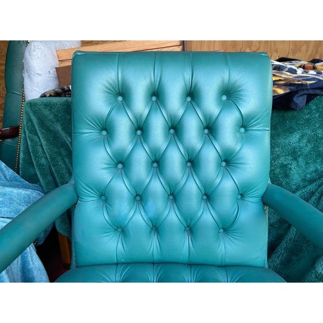 Teal 1980s Vintage Paoli Chair Company Office Swivel Desk Chairs - a Pair For Sale - Image 8 of 13