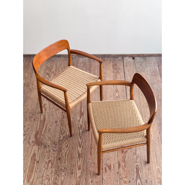 1960s Mid-Century Modern Armchairs in Oak by Niels O. Møller for JL Mollers Møbelfabrik, 1950, Set of 2 For Sale - Image 5 of 17