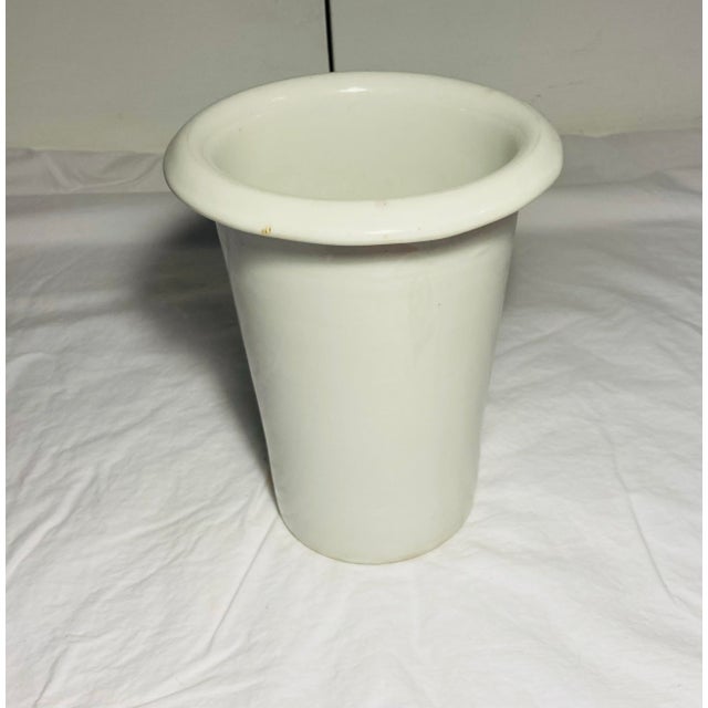 Modern Antique Tall Round Porcelain Mold or Funnel Tapering Up to Curved Top For Sale - Image 3 of 7