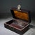 Brown Vintage Chinese Rosewood & Golden Camphor Burl Wood Jewelry Box For Sale - Image 8 of 8