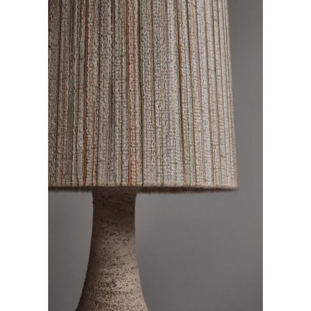 Danish Modern Stoneware Table Lamp with String Shade from Bartholdy, 1970s For Sale - Image 3 of 14