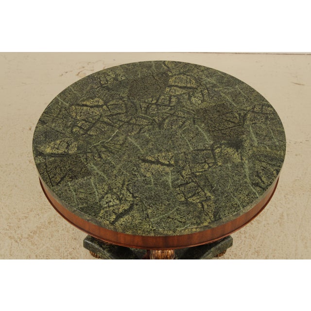 Maitland - Smith Maitland Smith Round Marble Top Louis XV Center Table For Sale - Image 4 of 12