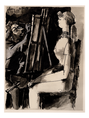 Pablo Picasso, The Painter and his Model, Heliogravure, 1954