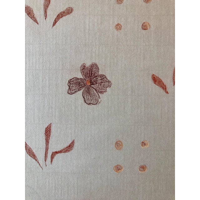 Joanne Seltzer, Original Pastel Drawing Flowers, Wallpaper Pattern and Decoration Pop Art, c.2005 For Sale - Image 4 of 7