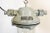 Grey industrial light with massive protective glass bulb. Made in former Czechoslovakia by Elektrosvit during the 1970s....