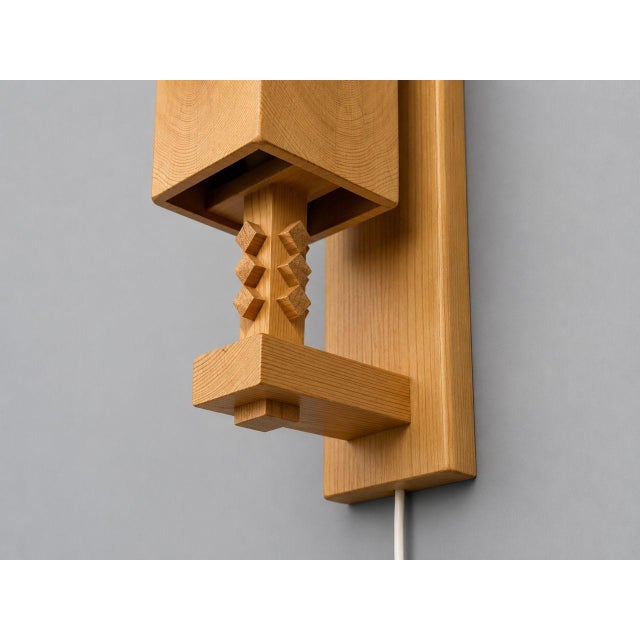 1970s Leif Wikner, Swedish Modern, Pine Wall Sconce, Sweden, 1970s For Sale - Image 5 of 11