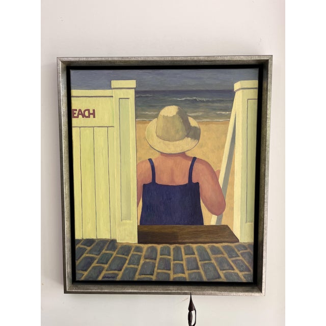 Executed in oil on canvas, the painting displays a refined use of colour and light, with soft tonal transitions and a...