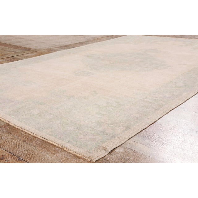Beige Vintage Turkish Oushak Rug, 05'08 X 09'03 For Sale - Image 8 of 10