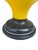 Large yellow murano glass table lamp with pleated lampshade, 1970s a rare, large, visually impactful table or floor lamp....