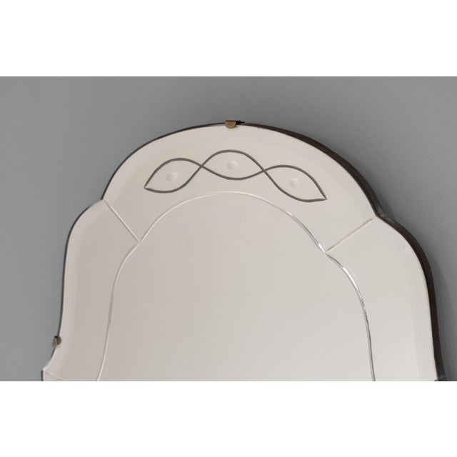 Vintage Art Deco Frameless Mirror, 1950s For Sale - Image 6 of 7