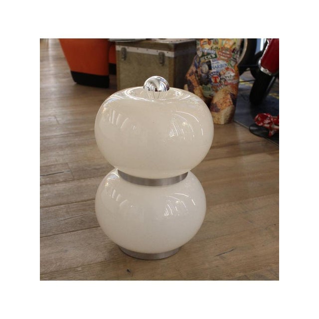 Créme Table Lamp attributed to Mazzega, 1970s For Sale - Image 6 of 8