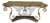 Vintage Henredon Tessellated Stone Console With Sculptural Gold-Tone Scrollwork For Sale