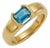 Swiss Blue Topaz Wedding Ring | Dainty Stackable Gemstone Ring | December Birthstone Ring Us 7 For Sale