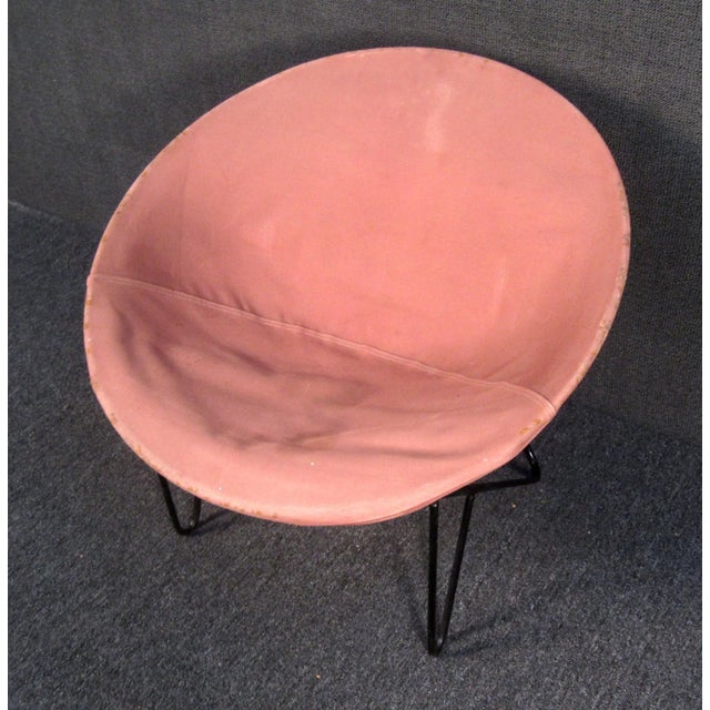 1960s 1960s Vintage Modern Style Canvas Lounge Chair For Sale - Image 5 of 10