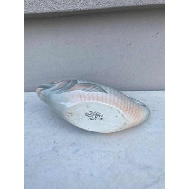 Majolica Fish Saucer Sarreguemines, Circa 1930 For Sale In Austin - Image 6 of 6