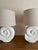 Postmodern Vintage Spiral Shell Table Lamps With Linen Drum Shades - A Pair For Sale - Image 3 of 18