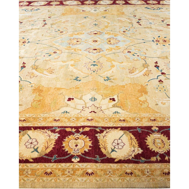 Solo Rugs Mogul, One-of-a-Kind Hand-Knotted Area Rug - Yellow, 9' 2" x 12' 1" For Sale - Image 4 of 8