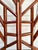 Brown Organic Modern Geometric Wood Three-Panel Folding Screen Room Divider For Sale - Image 8 of 10