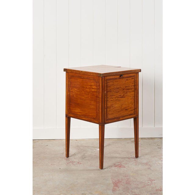 Wood Early 19th Century Mahogany Inlaid Writing Cabinet For Sale - Image 7 of 15