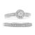 Immerse yourself in the sheer elegance of this bridal set, beautifully crafted from rhodium-plated .925 sterling silver...