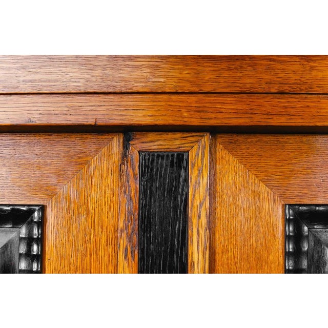 Baroque-Style Linen Cabinet in Oak For Sale - Image 12 of 18