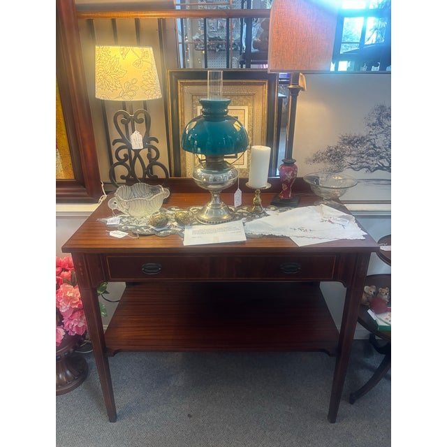 1950s A.H. Davenport Co Sideboard With Inlay For Sale - Image 9 of 9