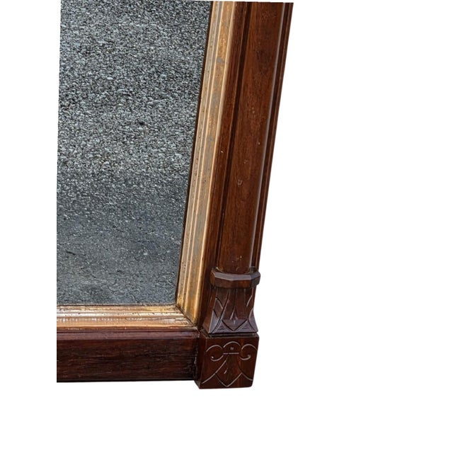19th Century American Victorian Walnut Mirror. For Sale - Image 10 of 17