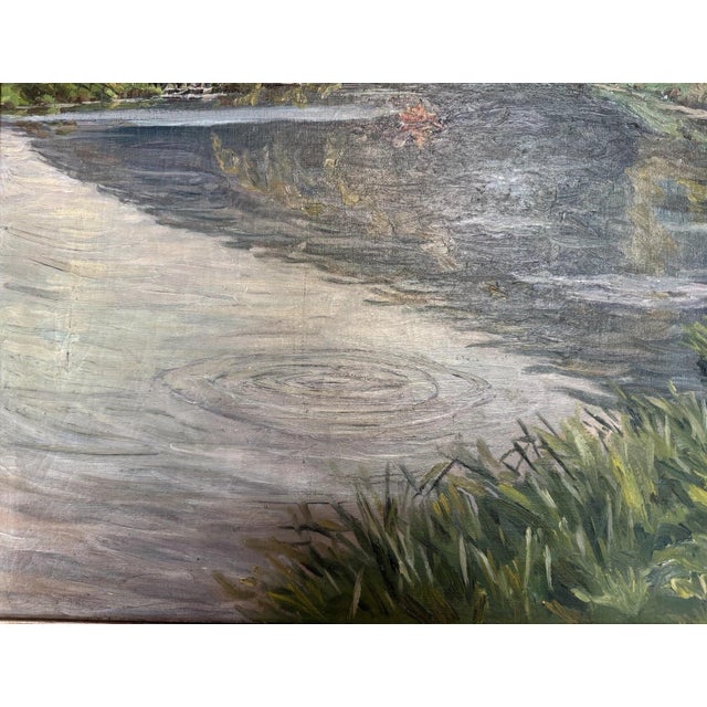 Schocketal with Fulda, Scholz Paul, 56 on the River Kassel, 1937, Oil on Canvas, Framed For Sale - Image 6 of 13