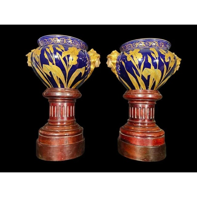 Art Nouveau Planters, 20th Century, Set of 2 For Sale - Image 11 of 13