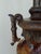 1990s Tuscan Marbled Amber & Bronze Scroll Table Lamp — Old World Revival For Sale - Image 12 of 17