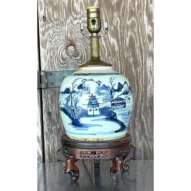 Vintage 18th Century Asian Ginger Jar Lamp Chairish