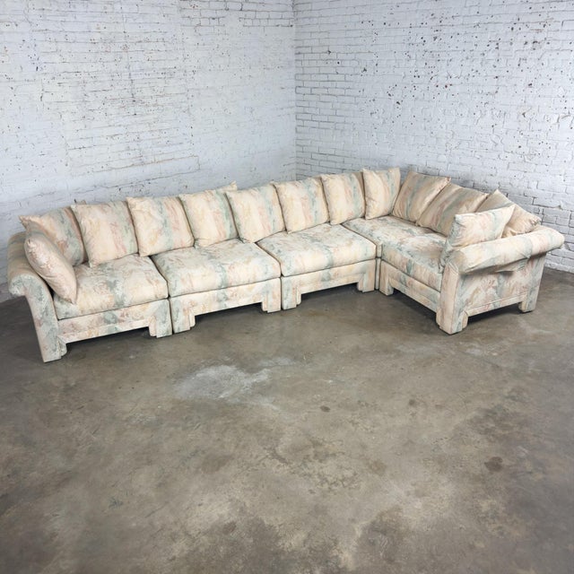 Late 20th Century Modern 5 Piece Modular Sectional Sofa Contemporary Classics Line by Drexel Heritage For Sale - Image 18 of 18
