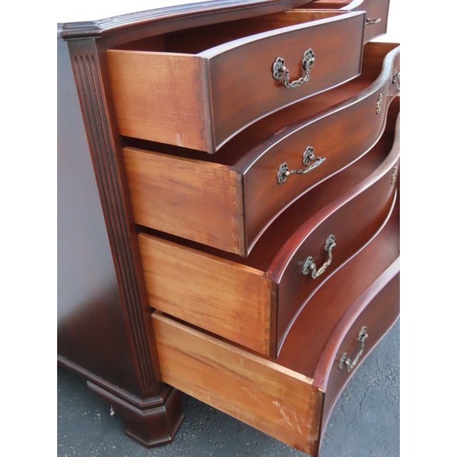 Kindel Serpentine Mahogany Low Dresser Bathroom Vanity 6912 For Sale - Image 17 of 18