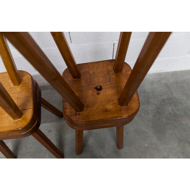 Brutalist Handcrafted Floral Stools, 1960s, Set of 4 For Sale - Image 17 of 18