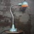 French metal gooseneck machinist work light ca 1950 adjustable in height and angle including plug and switch Available...
