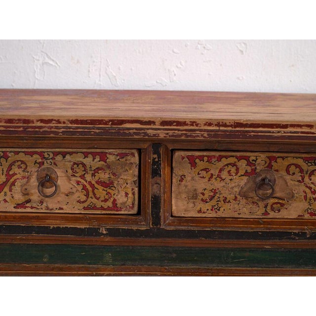 Polychrome Shanxi Kang Table For Sale - Image 10 of 13