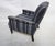Indigo Stripped Upholstered Gallant Armchair by Cisco Home For Sale In Los Angeles - Image 6 of 16