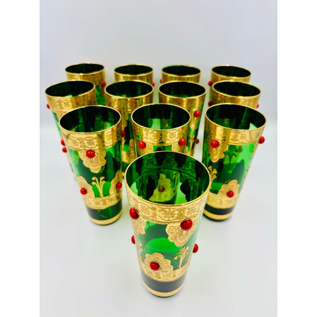 Mid 20th Century Mid-Century Modern Stunning Italian Cocktail Glasses ~ Set of Twelve For Sale - Image 4 of 12