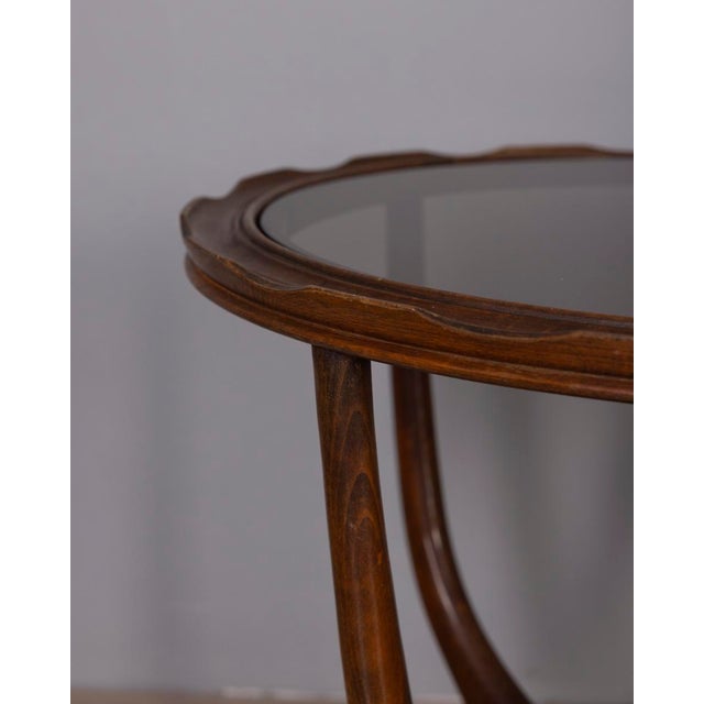 Vintage Italian Wood and Glass Coffee Table, 1950s For Sale - Image 10 of 12
