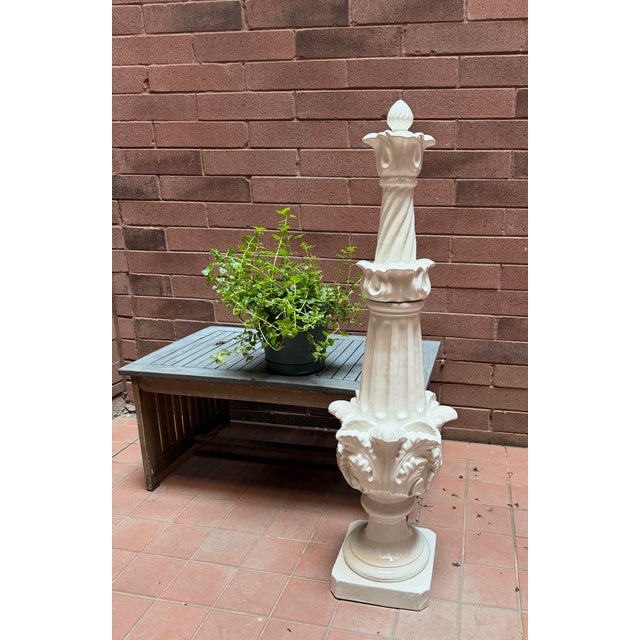 Monumental mid-century architectural finial by the historic Portuguese ceramics manufacturer Viúva Lamego of Lisbon,...