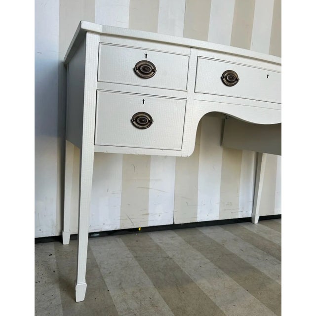Petite 19th Century English Sideboard in the Fabulous Things Sand Burlap Finish For Sale - Image 4 of 8