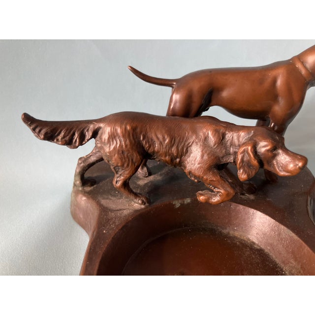 A must for the dog lover! Delightful bronze trinket tray bowl. The detailed sculptured bronze shows a pointer dog in...