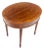 Fine Oval Banded Top Inlayed Yew Wood Pull Out Tray Side End Table Night Stand For Sale