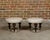 19th Century English Mahogany Stools with 19th Century Turned Legs on Casters, a Pair For Sale - Image 5 of 9