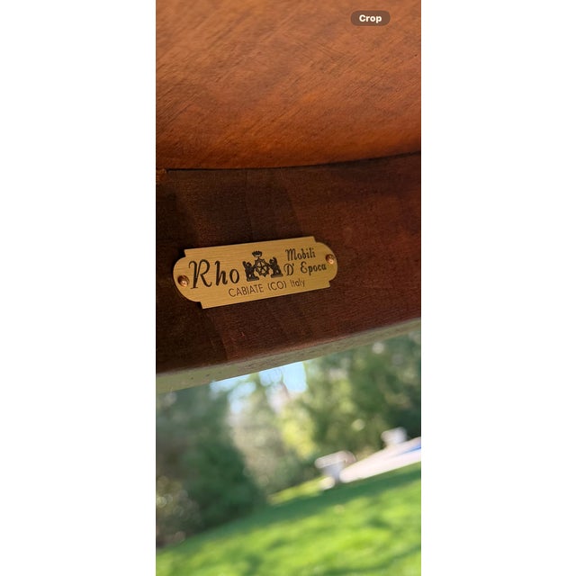 Italian Marquetry Burlwood Center Table With Custom Glass Top For Sale - Image 12 of 17