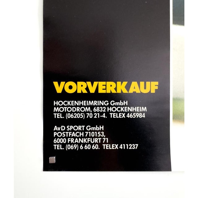 Mobil German Grand Prix Hockenheim Formula 1 Poster, 1987 For Sale - Image 4 of 8