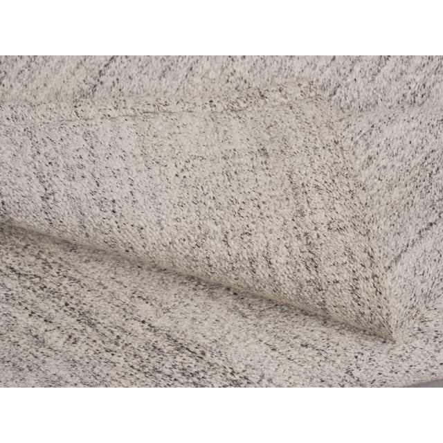 1970s Vintage Handmade Wool Cotton White Runner Rug For Sale - Image 11 of 11