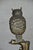 Vintage Large 21" High Brass Sculpture Depicting an Owl and 2 Small Birds on Branches of a Tree Stump For Sale - Image 9 of 12
