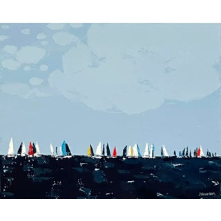 "Regatta" Modern Original Oil Painting, by Jennifer Hohlfelder For Sale