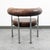 1960s Mid Century Danish Modern Lounge Chair Brown Leather Round Back Steel Cobra Seat For Sale - Image 4 of 12